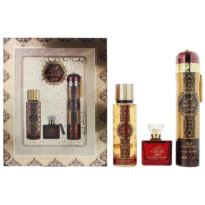 Ard Al Zaafaran Shams Al Emarat Khususi Gift Set 100ml EDP + 250ml Body Mist + 300ml Air Freshener