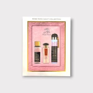 ROSE PARIS GIFT SET INCLUDED 1 x Perfume Mist 250ml 1 x Perfume EDP 100ml 1 x Air Freshener 300ml