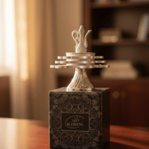 Incense Burner Stand with Dallah Lid | Decorative Metal Bakhoor Burner | Multi-Tiered Holder for Frankincense & Oud