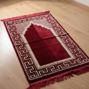 Elegant Burgundy and Gold  Prayer Mat