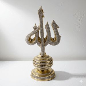 Rhinestone Calligraphy Ornament – “Allah” Arabic Script – Elegant Muslim Home Decoration Gift for Eid, Ramadan, Weddings, Mosque & Islamic Events