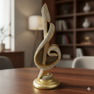 Muhammad ﷺ (PBUH) Name Sculpture | Islamic Table Decor | Muslim Gift for Home
