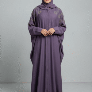 Modest Muslim Abaya Dress for Women | Stylish and Flowing Kaftan with Embellished Sleeves